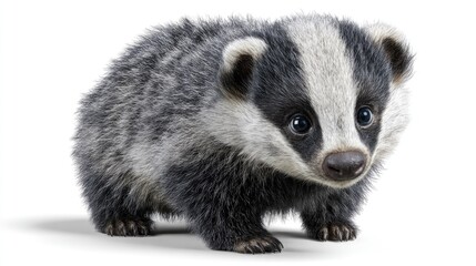 Fototapeta premium ultra realistic 3D baby badger