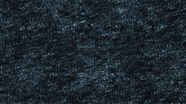 Abstract analog TV static noise texture with digital glitch effect and grainy interference pattern resembling old television screen distortion
