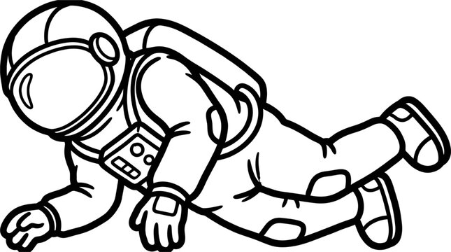 Astronaut exploring the cosmos, a stylized artemis 2 tracker illustration