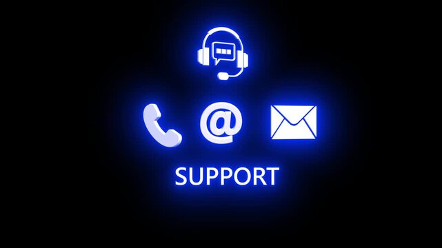 Contact Us Office Inbox Email Concept. formal communication information employee.use of website . 2k motion video.