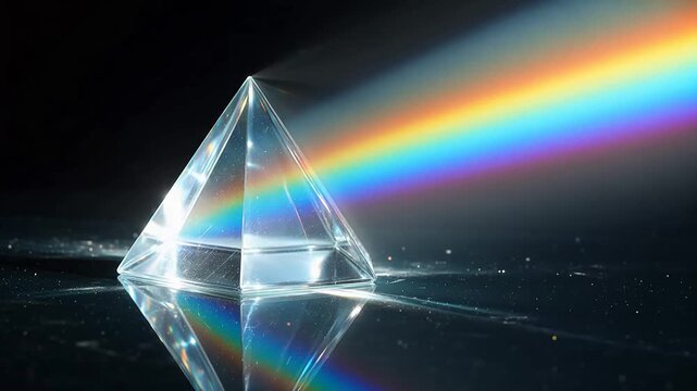 Advanced Crystal prism splitting light into rainbow for Digital Transformation and Cyber Infrastructure