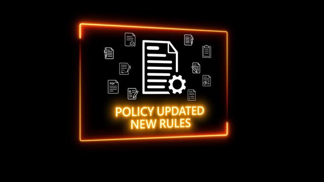 Business professional holding tablet with policy updated notification, Corporate compliance, new rules implementation, governance management, regulatory change, on transparent background.