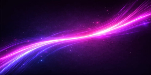 Abstract blue and purple space background with glowing stars and bright light rays creating a dark night sky wallpaper design with motion waves and energy textures © LumenCraft