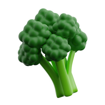 Broccoli 3d illustration