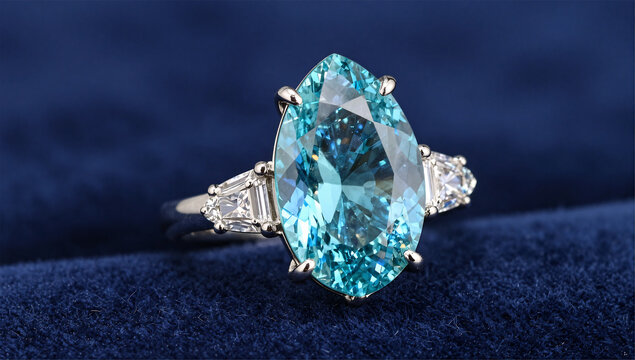 Pear Shaped Neon Paraiba Tourmaline Platinum Solitaire Ring