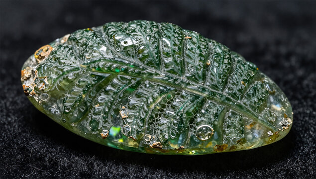 Museum Grade Raw Moldavite Tektite on Deep Black Velvet