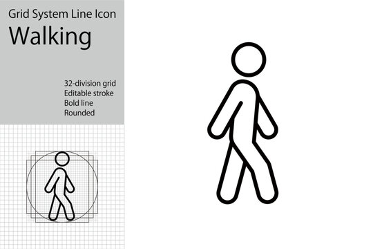 pictogram of a person walking, walking icon