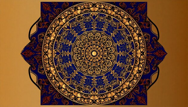 Intricate traditional Malaysian batik copper stamp tool vector art design