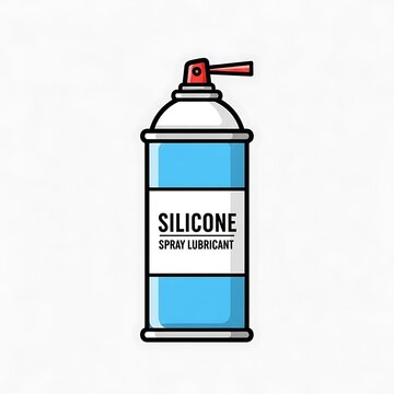 Silicone spray lubricant can icon.