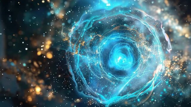 Abstract composition with empty starry sky for zodiac sign symbol