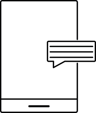 SMS phone text message flat icon. 