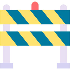 Obraz premium Vector Icon Barriers, Stop, Obstacle, Traffic Barrier, Road Barrier