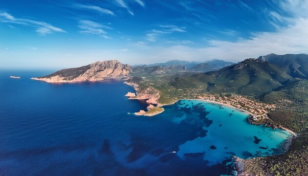 Survol De Golfo Aranci Pres D Olbia En Sardaigne