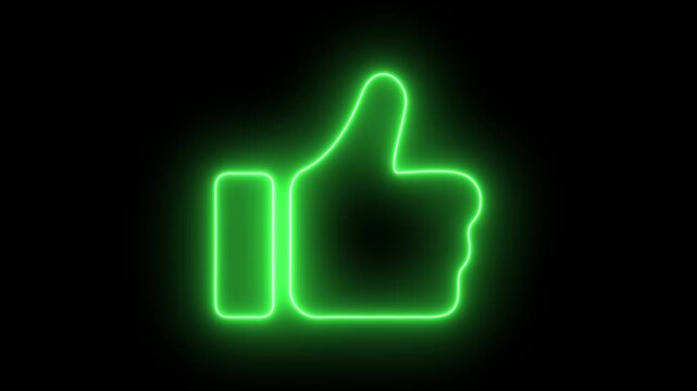 Hand thumb up icon isolated on transparent background. Perfect for social media, approval, feedback, and positive reactions. Motion graphics of hand thumb idea. 
