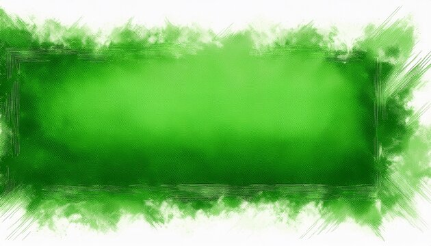 abstract green grunge square frame with rough textured edges on a white background perfect for posters social media layouts banners stickers and modern graphic design compositions