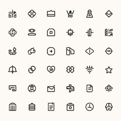 Fototapeta premium Modern digital interface elements are provided by this professional vector icon set beautiful