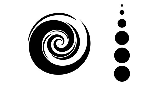 Spiral and dot pattern illustrating mathematical or natural growth concepts Vector, illustration