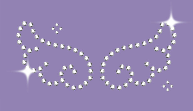 Bedazzled Rhinestone Element Angel Wings
