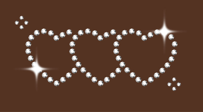 Bedazzled Rhinestone Element Heart