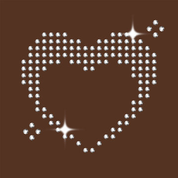 Bedazzled Rhinestone Element Heart