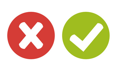 Obraz premium Akzeptieren oder Ablehnen - 2 Buttons