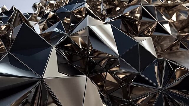 Digital technology 3d triangle building abstract background