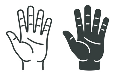 Obraz premium human hand anatomy icon, palm and fingers vector illustration, medical healthcare and body structure symbol isolated on transparent background