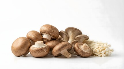 Fototapeta premium Collection of fresh edible mushrooms
