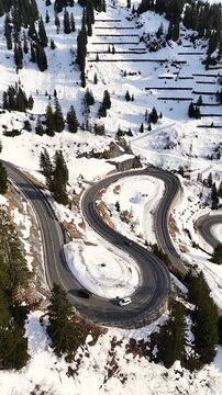 Arlberg Mountain Pass in the Alp Region of Vorarlberg, Austria