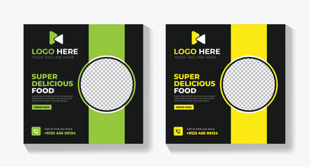 Modern Food Promotion Post Design for Cafes & Restaurants