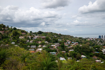 Obraz premium Landscape view of houses in port of spain