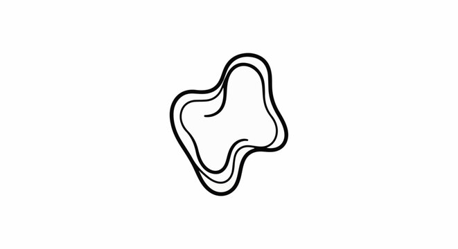 Abstract blob-like shape formed by flowing, curving lines