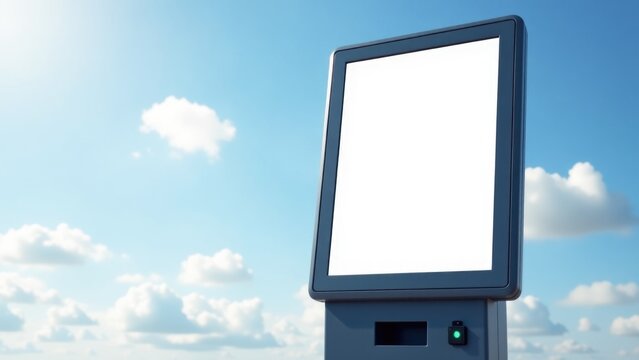 A blank billboard stands idle on the roadside, waiting for its message
