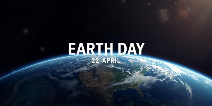 Earth day 22 april planet earth view from space with clouds and sunlight, atmosphere
