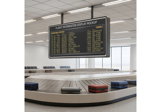 Flight Information Display Mockup