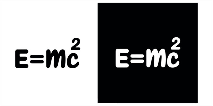 Classic physics equation E=mc&sup2; written in white and neon chalk on black and green chalkboards, ideal for science education, physics research, and technology-themed presentations.
