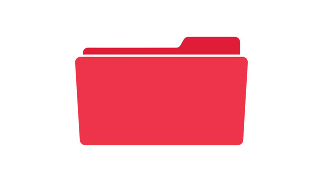 Red folder file storage document icon design