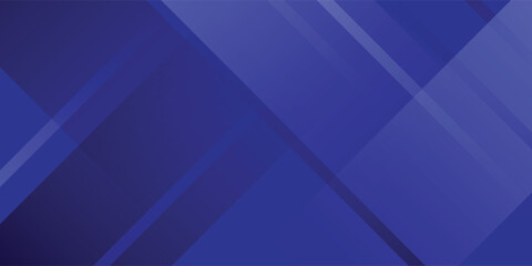 Obraz premium Abstract geometric blue background with overlapping diagonal lines and transparent shapes for technology, business, and corporate design.Vector Illustration