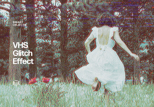 VHS Photo Effect Mockup