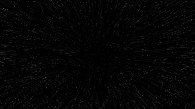 Abstract jump light speed animation isolated on black background
