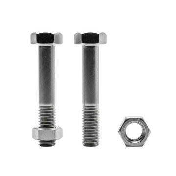 Pair of bolts with hex nut