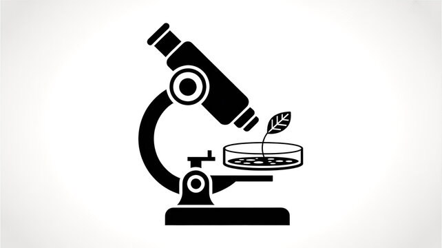 vector illustration of a microscope