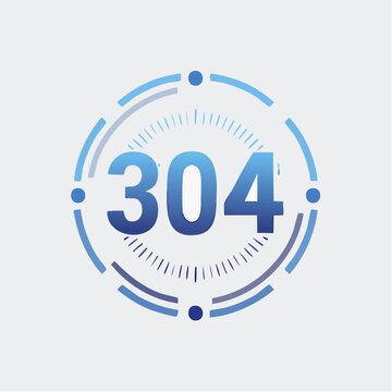 A digital display shows the number 304 in a semi-circular graphic