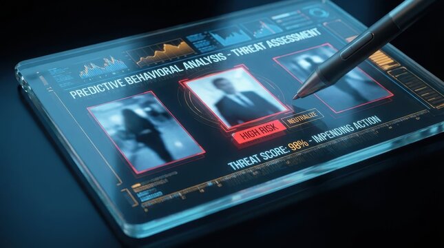 Predictive Behavioral Analysis for Threat Assessment on Digital Screen