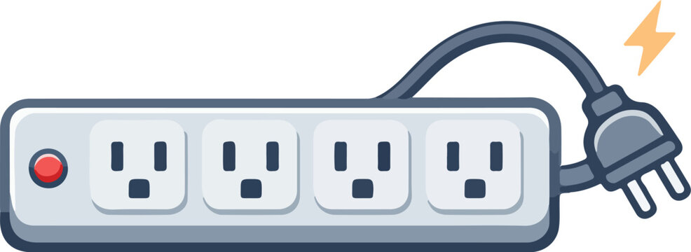 Extension Cord Icon &ndash; Multi Plug Power Strip