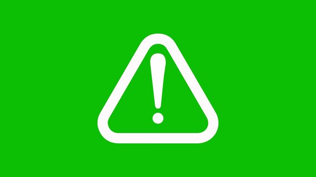 warning sign icon blinking light animation. Emergency alert symbol, Danger alert or system error notification blinking icon.