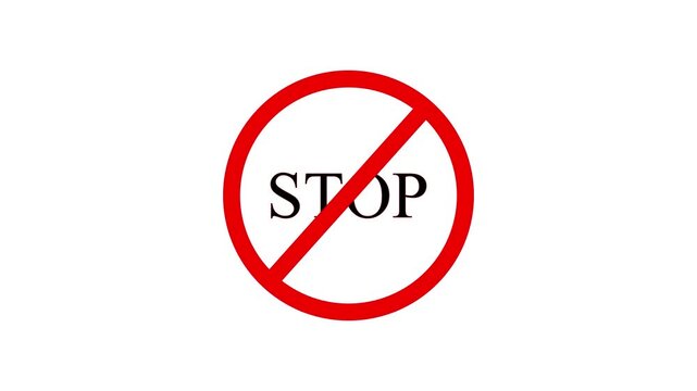  stop sign icon isolated on transparent background.
