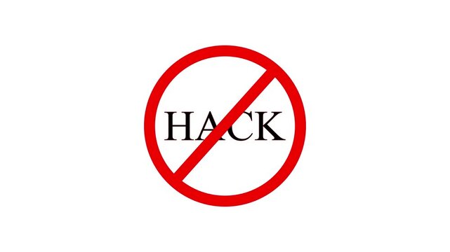 hack sign icon isolated on transparent background.