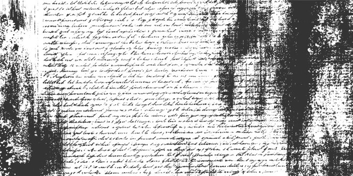 Aged handwritten document with distressed texture and dark ink script antique background black book