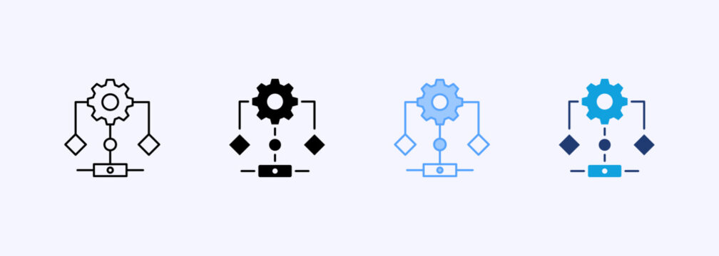 Algorithms Icon Set Multistyle Various Collection Element For Design